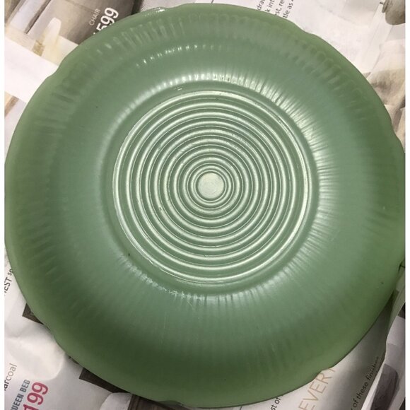 3 X Vintage Fire King Jadeite Green Alice Saucer Plate 6" - Picture 2 of 5
